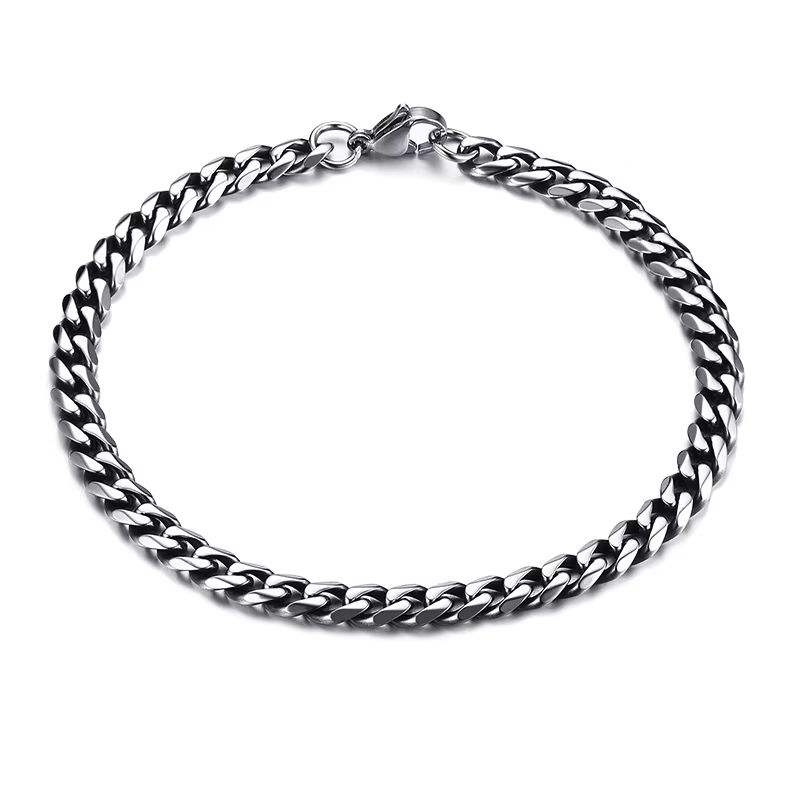 5MM Silver Cuban Link Bracelet