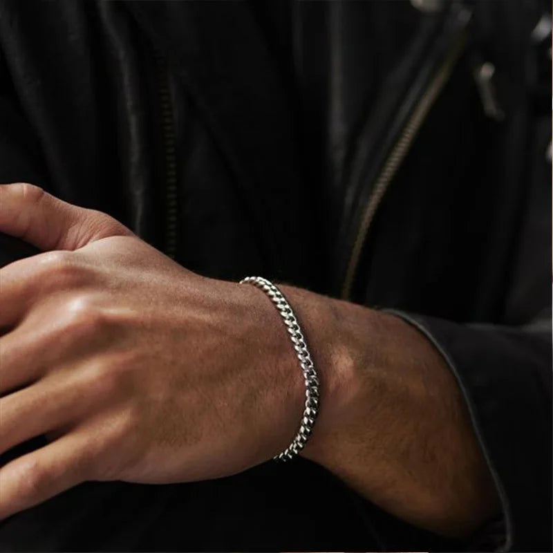 Silver Cuban Link Bracelet