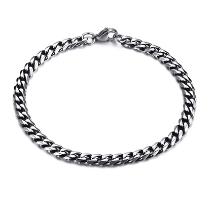 5MM Silver Cuban Link Bracelet