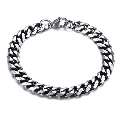 9MM Silver Cuban Link Bracelet