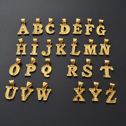 Gold Rope Chain & Custom Letter Pendant