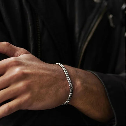 Silver Cuban Link Bracelet